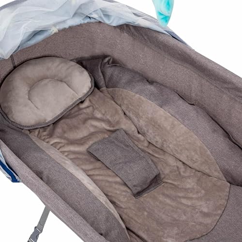 Electric Baby Cradle Swing with Remote Control - Dark Blue