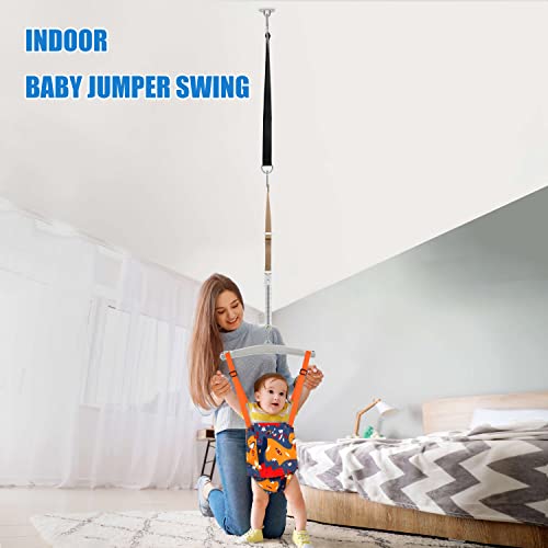 Jumper for Baby with a Ceiling Hook, Baby Bouncers for Infants Jumper, Johnny Jumper Suitable for Indoor and Outdoor Play, Perfect Update Doorway Jumper