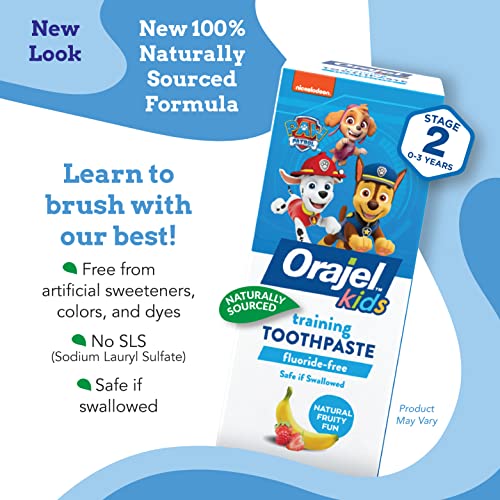 Orajel PAW Patrol Fluoride-Free Training Toothpaste, Fruity Fun, 1.5 oz.
