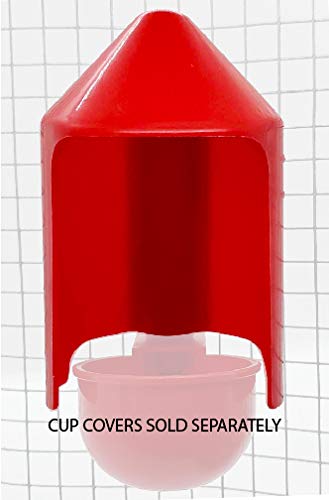 Pack of 6 - RentACoop Automatic Chicken Water Nipple Cup Waterer Kit for Poultry