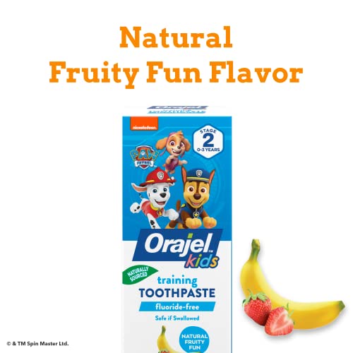 Orajel PAW Patrol Fluoride-Free Training Toothpaste, Fruity Fun, 1.5 oz.