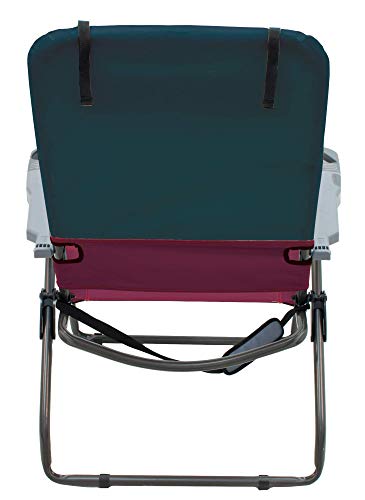 Rio Gear 17" Suspension 4-Position Folding Aluminum Chair - Charcoal/Oxblood