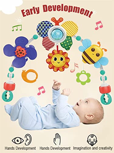 Pau1Hami1ton Baby Stroller Arch Toys,Car Seat Toys,Bouncer Toy Bar/Mobile for Bassinet,Adjustable Baby Hanging Toys Fit for Crib Bed,Stroller,Car Seat, Feeding Chair.S-19 (Butterfly)