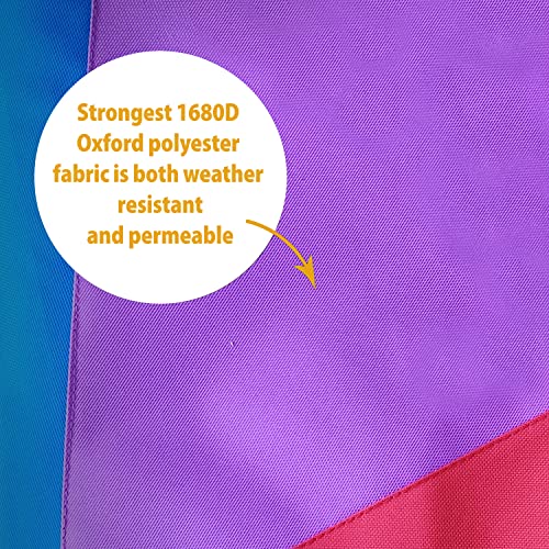 Royal Oak Saucer Tree Swing,Giant 40 Inches with Carabiners and Flags, 700 lb Weight Capacity, Steel Frame, Waterproof, Easy to Install with Step by Step Instructions, Non-Stop Fun! (Multicolored)