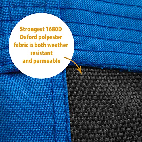 Saucer Tree Swing ,Giant 40 Inches with Carabiners and Flags, 700 lb Weight Capacity, Steel Frame, Waterproof, Easy to Install with Step by Step Instructions, Non-Stop Fun! (Blue)