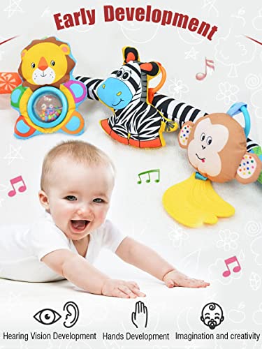 Pau1Hami1ton Baby Stroller Arch Toys,Car Seat Toys,Bouncer Toy Bar/Mobile for Bassinet,Adjustable Baby Hanging Toys Fit for Crib Bed,Stroller,Car Seat, Feeding Chair.S-19 (Zebra)