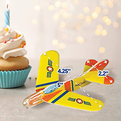 Party Favors for Kids - Bulk Toys - 72 Pack of Airplane Gliders Bulk Party Pack Individually Wrapped Flying Paper Planes  Assorted Designs - for Rewards and Prizes, Pinata Fillers, Carnival Prizes