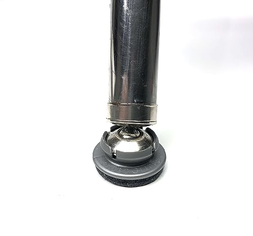 Quiet Glides with DuraFelt / 20 Count/Alternative to PreCut Tennis Balls/Grey/Snaps On/Reduce Noise/Prevent Scuffs and Scratches/Glides for Chairs, Desks, Tables, Stools Etc.