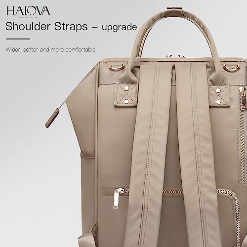 HaloVa Diaper Bag Multi-Function Waterproof Travel Backpack Nappy Bags for Baby Care, Large Capacity, Stylish and Durable, Gray