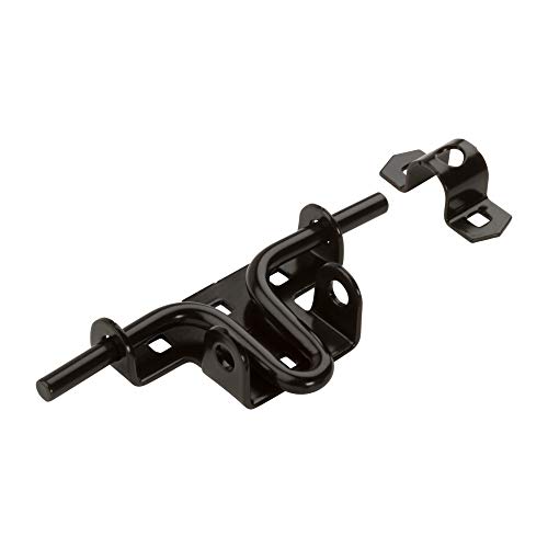 National Mfg N165506 Slide/Sliding Bolt Door/Gate Latch, Satin Black