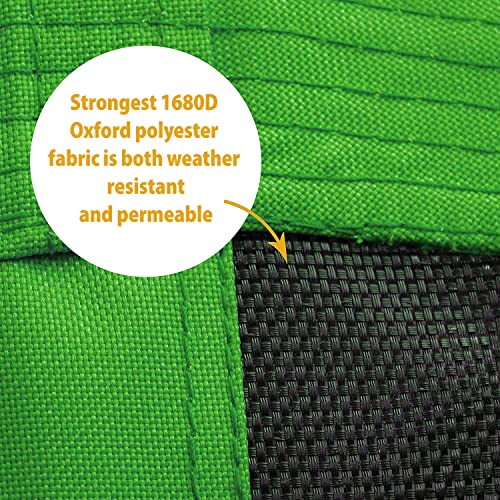 Saucer Tree Swing ,Giant 40 Inches with Carabiners and Flags, 700 lb Weight Capacity, Steel Frame, Waterproof, Easy to Install with Step by Step Instructions, Non-Stop Fun! (Green)