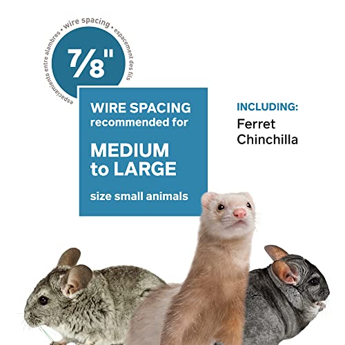 Prevue Hendryx Feisty Ferret Home with Stand, Black Hammertone