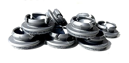 Quiet Glides with DuraFelt / 20 Count/Alternative to PreCut Tennis Balls/Grey/Snaps On/Reduce Noise/Prevent Scuffs and Scratches/Glides for Chairs, Desks, Tables, Stools Etc.