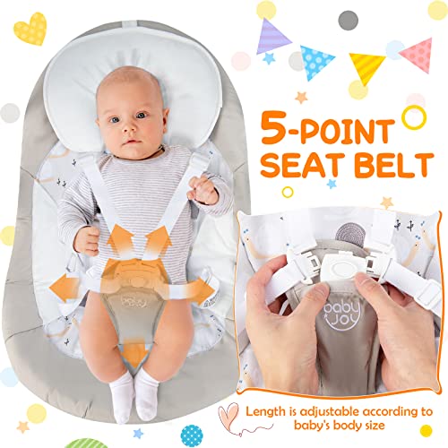 Portable Baby Swing with Adjustable Backrest and Melodies