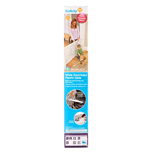 Safety 1st Wide Doorways Fabric Gate with Pressure-Mounted Fastening (Natural)