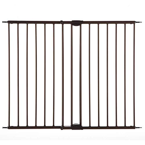 North States Mypet 47.8" Windsor Walk Thru Petgate: Heavy Duty Metal Construction. Hardware Mount. Fits 28.68"-47.85" Wide (31" Tall, Matte Bronze)
