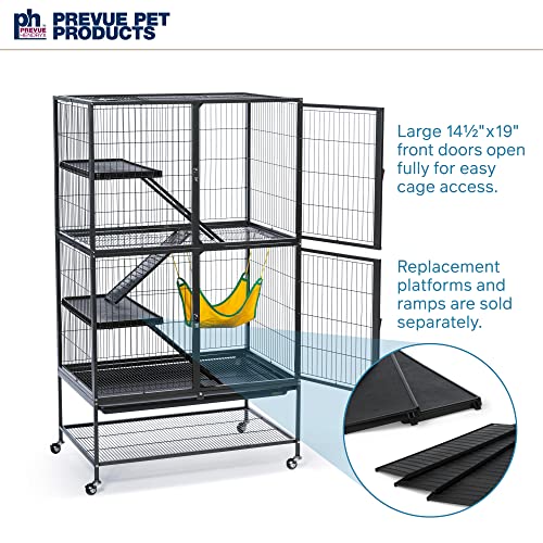 Prevue Hendryx Feisty Ferret Home with Stand, Black Hammertone