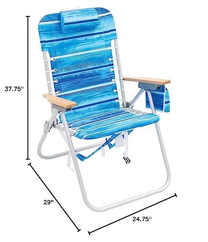 Rio Gear 4-Position Hi-Boy Backpack Beach Chair - Stripe