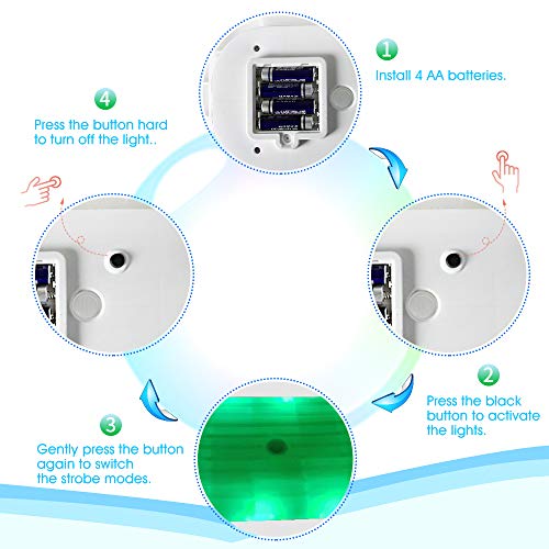 OMNISAFE Kids LED Tree Swing, Plastic Swing Seat with Adjustable Rope, Playground Swing Set Accessories for Indoor Outdoor, Included 24 Bright LED Lights and 4 Strobe Modes (1 Pack)