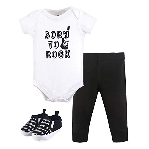 Little Treasure Bodysuit, Pant and Shoe Set, Born to Rock, 6-9 Months