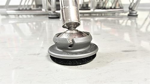 Quiet Glides with DuraFelt / 20 Count/Alternative to PreCut Tennis Balls/Grey/Snaps On/Reduce Noise/Prevent Scuffs and Scratches/Glides for Chairs, Desks, Tables, Stools Etc.