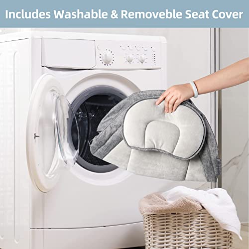 NAPEI Baby Swing for Infants to Toddler, Remote Control & 5 Speed & Bluetooth Infant Swing with Music Speaker, Baby Bouncer with 3 Seat Positions, Baby Swing for Newbornï¼Grayï¼