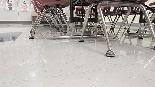 Quiet Glides with DuraFelt / 20 Count/Alternative to PreCut Tennis Balls/Grey/Snaps On/Reduce Noise/Prevent Scuffs and Scratches/Glides for Chairs, Desks, Tables, Stools Etc.