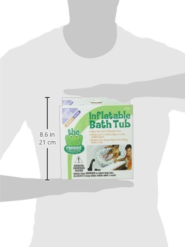 Mommy's Helper Inflatable Bath Tub Froggie Collection, White/Green, 6-24 Months