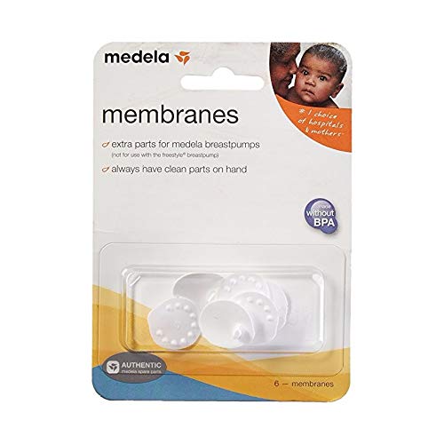 Medela Spare Membranes, Breast Pump Replacement Parts, Made Without BPA, Authentic Medela Spart Parts (Pack of 6)