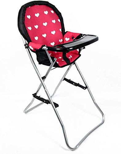 New York Doll Collection Dolls Mega Play set with Dolls High Chair, 3-1 Doll Bouncer and Pack N Play Red-color for 18-inch Dolls