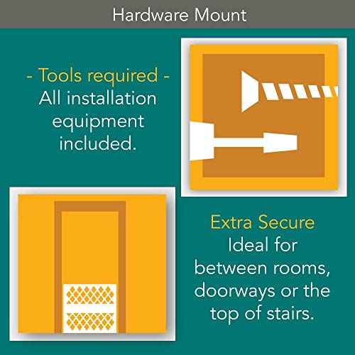 North States Mypet 47.8" Windsor Walk Thru Petgate: Heavy Duty Metal Construction. Hardware Mount. Fits 28.68"-47.85" Wide (31" Tall, Matte Bronze)