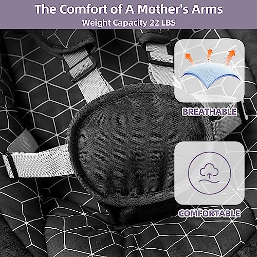 NAPEI Baby Swing for Infants to Toddler, Remote Control & 5 Speed & Bluetooth Infant Swing with Music Speaker, Baby Bouncer with 3 Seat Positions, Baby Swing for Newbornï¼Blackï¼