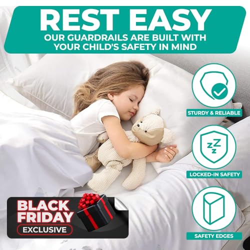MODVEL 1 Pack Toddler Bed Rail Bumper Guard | Comfortable Hypoallergenic Foam for Toddlers, Boys, Girls | Great Child Safety Product | Water Resistant Design (MV-109)