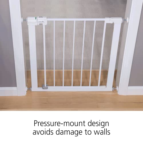 Safety 1st Easy Install Metal Baby Gate with Pressure Mount Fastening (White), Pack of 1