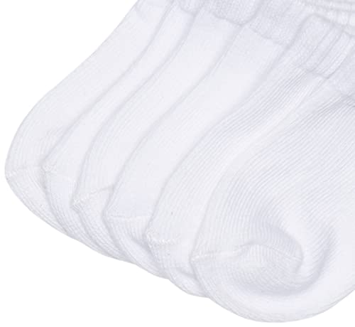 Luvable Friends Unisex Baby Newborn and Baby Socks Set, White, 12-24 Months