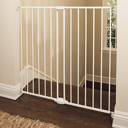 Munchkin Extending XL Tall and Wide Hardware Baby Gate, Extends 33" - 56" Wide, White, Model MK0004