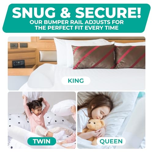 MODVEL 1 Pack Toddler Bed Rail Bumper Guard | Comfortable Hypoallergenic Foam for Toddlers, Boys, Girls | Great Child Safety Product | Water Resistant Design (MV-109)