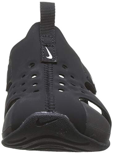 NIKE Toddler Sunray Protect 2 (TD) Black White, 7 Toddler