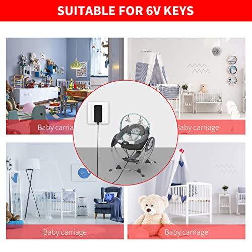 Nokker 5V Swing Power Cord for Graco Swings: Simple Sway, Glider LX, Glider Elite, Glider Premier, Glider Lite, Glider Petite LX, Lovin Hug, Sweetpeace, DuetSoothe, DuetConnect LX