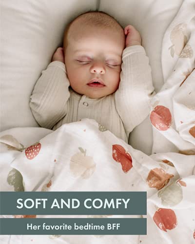 Nightingale Baby Swaddle Blankets - Organic Bamboo Muslin Swaddle Blankets Unisex - Silky Soft, Lightweight, Breathable, Large 47 x 47 in, 70% Bamboo/30% Cotton - 2 Pack (Daisy/Bee)