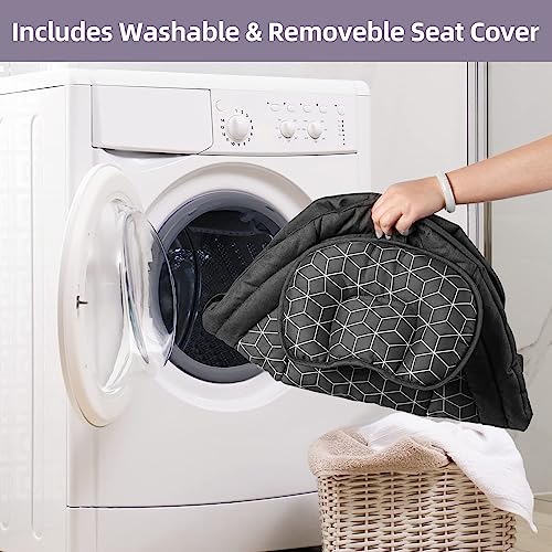 NAPEI Baby Swing for Infants to Toddler, Remote Control & 5 Speed & Bluetooth Infant Swing with Music Speaker, Baby Bouncer with 3 Seat Positions, Baby Swing for Newbornï¼Blackï¼