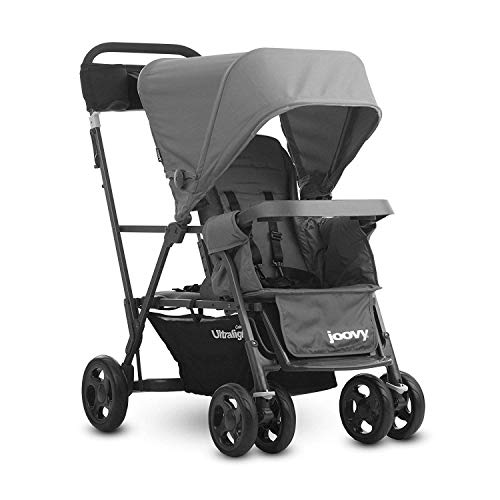 Joovy Caboose Ultralight Graphite Stroller, Sit and Stand, Tandem Stroller, Red