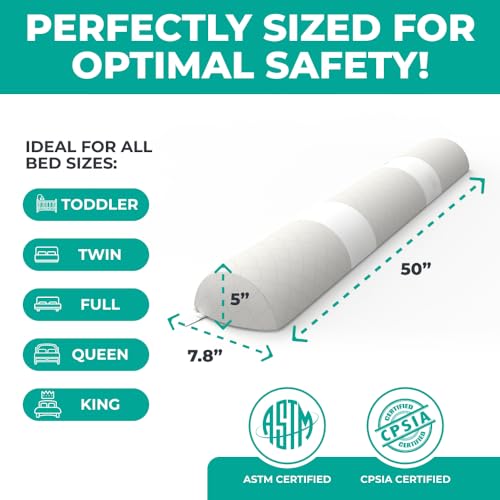 MODVEL 1 Pack Toddler Bed Rail Bumper Guard | Comfortable Hypoallergenic Foam for Toddlers, Boys, Girls | Great Child Safety Product | Water Resistant Design (MV-109)