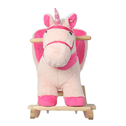 Linzy 21" Unicorn Baby Rocker W/Safety Belt