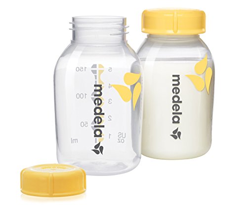 Medela Breast Milk Collection and Storage Bottles, 6 Pack, 5 Ounce Breastmilk Container, Compatible with Medela Breast Pumps and Made Without BPA