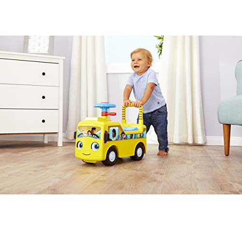 Little Tikes Little Baby Bum Wheels On The Bus Scoot & Push Ride | Walk Ride and Play with Music | Educational Learning Birthday Gift Present for Toddlers Boys and Girls