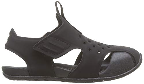 NIKE Toddler Sunray Protect 2 (TD) Black White, 7 Toddler