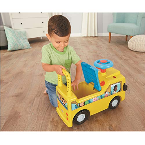 Little Tikes Little Baby Bum Wheels On The Bus Scoot & Push Ride | Walk Ride and Play with Music | Educational Learning Birthday Gift Present for Toddlers Boys and Girls