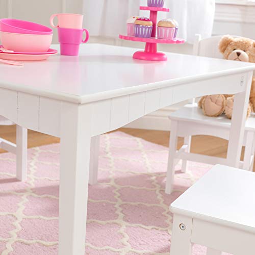 KidKraft Nantucket Table with Bench & 2 Chair Set - White
