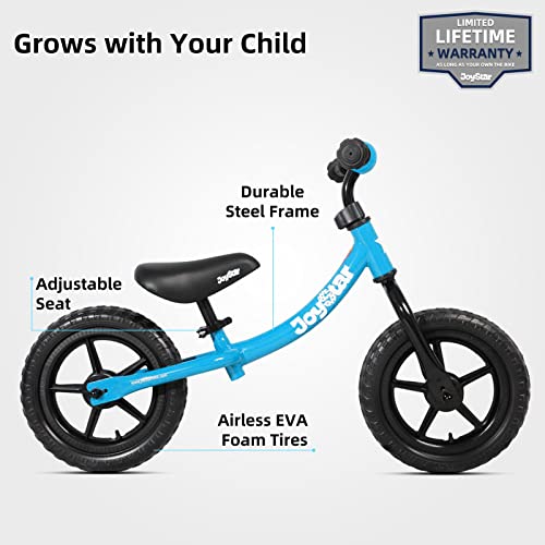 JOYSTAR 12 Inch Kids Balance Bike for Ages 1 2 3 4 5 Years Old Boys, Toddler Push Bike for Children, 12" Kids Glider Bike, Blue